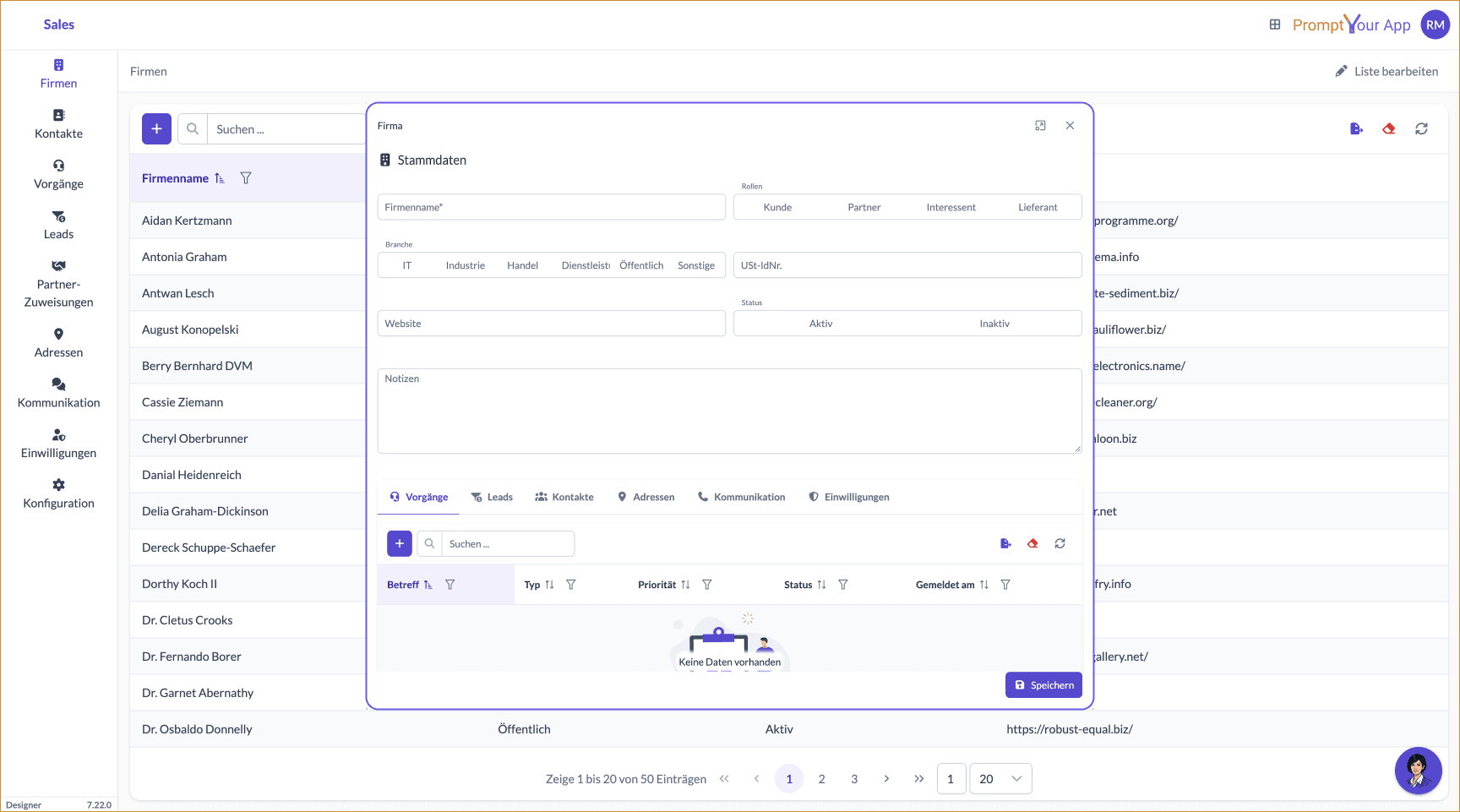 PYA CRM Partnersystem